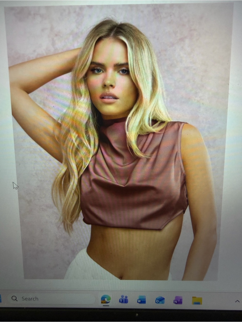 Missguided Mauve Satin Sleeveless Crop Top